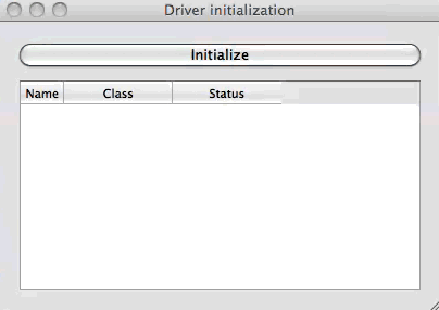 Initializing drivers.