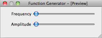 Custom widget for function generator.